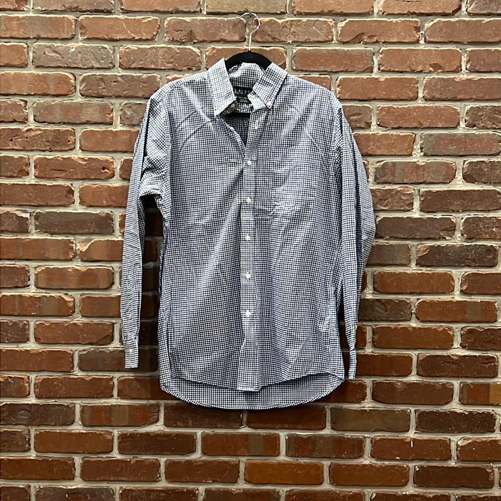 Blue plaid button down